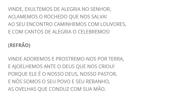 SALMO 94 95 NÃO FECHEIS O CORAÇÃO OUVI HOJE A VOZ DE DEUS