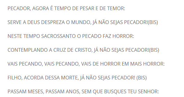 PECADOR AGORA É TEMPO - Músicas para Missa