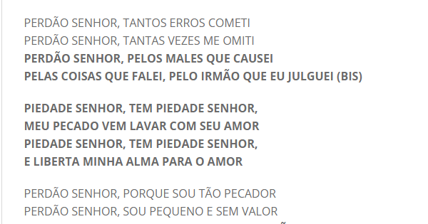 PERDÃO SENHOR - Músicas para Missa