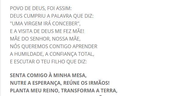 POVO DE DEUS, FOI ASSIM (4º Domingo do Advento - Ano A e B e missas ...