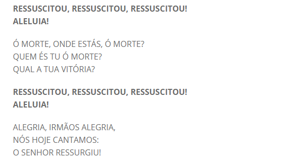 Ressuscitou Ressuscitou Ressuscitou Aleluia Musicas Para Missa